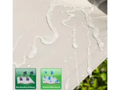 AMANKA Sonnensegel|Polyester Sonnensegel Wasserdicht - 6 x 5 m Rechteckig Beige