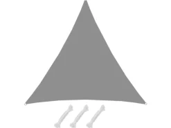 Polyester Sonnensegel Wasserabweisend - 3 x 3 x 3 m Dreieck Grau*AMANKA Discount