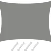 Polyester Sonnensegel Wasserdicht - 1,5 x 2 m Rechteckig Grau*AMANKA Hot