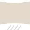 Polyester Sonnensegel Wasserdicht - 7 x 5 m Rechteckig Beige*AMANKA Hot