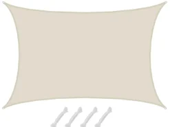 Polyester Sonnensegel Wasserdicht - 7 x 5 m Rechteckig Beige*AMANKA Hot