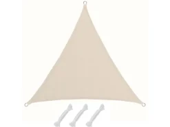 Polyester Sonnensegel Wasserabweisend - 2x2x2m Dreieck Beige*AMANKA Clearance