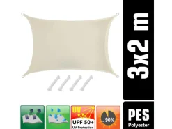 Polyester Sonnensegel Wasserabweisend - 2x3m Rechteck*AMANKA Best