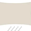 Polyester Sonnensegel Wasserdicht - 6 x 4 m Rechteckig Beige*AMANKA Hot