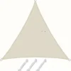 AMANKA Sonnensegel|Polyester Sonnensegel Wasserabweisend - 3 x 3 x 3 m Dreieck Beige