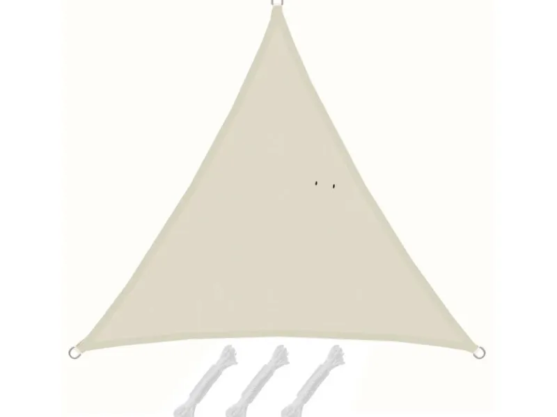 AMANKA Sonnensegel|Polyester Sonnensegel Wasserabweisend - 3 x 3 x 3 m Dreieck Beige