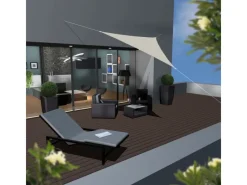 AMANKA Sonnensegel|Polyester Sonnensegel Wasserabweisend - 3 x 3 x 3 m Dreieck Beige