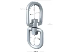 XL-Hängesessel Drehwirbel 10 x 125 mm bis 420 kg Silber*AMANKA Clearance