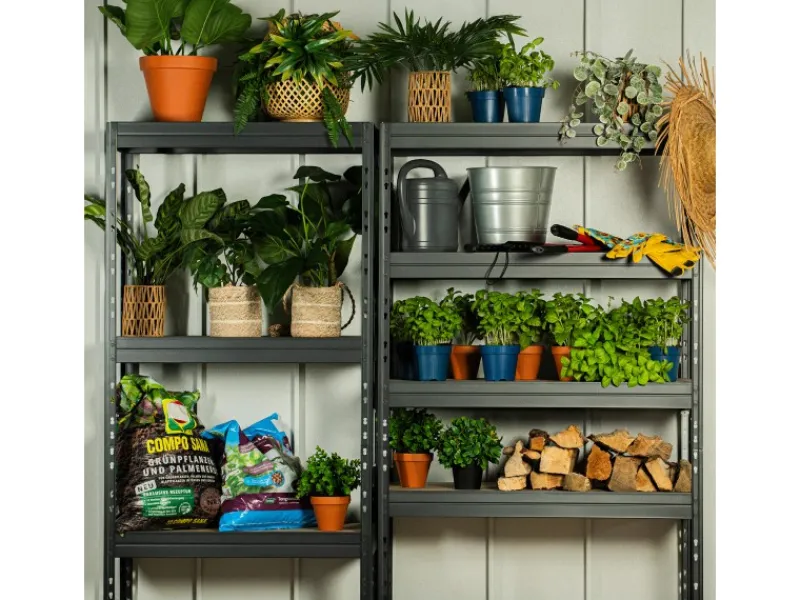 Gartenhaus Urban One Typ 5 Überdachung Rechts 290 x 298 cm Weiß*Amazing Spaces