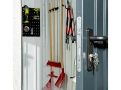 Gartenhaus Urban One Typ 4 Überdachung Links 290 cm x 298 cm Weiß*Amazing Spaces Online