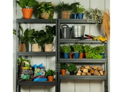 Gartenhaus Urban One Typ 5 Überdachung Rechts 250 x 256 cm Weiß*Amazing Spaces Clearance