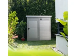 Amazing Spaces Rechen|Gartenhaus Shape mit Oberlicht 297 cm x 297 cm Graualuminium