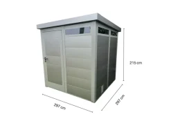 Amazing Spaces Rechen|Gartenhaus Shape mit Oberlicht 297 cm x 297 cm Graualuminium