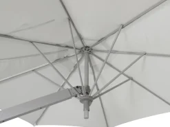 Sonnenschirme|Ampelschirm Ø 245 cm Grau-Silber mit Dreh- & Neigungsfunktion