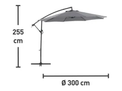 Sonnenschirme|Ampelschirm Alvarado Ø 300 cm mit Kurbel