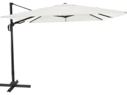 Ampelschirm Aros 2,8 m x 2,8 m Quadratisch Cremeweiß mit Kurbel* New