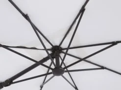 Ampelschirm Aros 2,8 m x 2,8 m Quadratisch Cremeweiß mit Kurbel* New