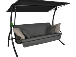 Angerer Freizeitmöbel Hollywoodschaukeln|Angerer Hollywoodschaukel Drift Smart 3-Sitzer mit Liegefunktion Stone