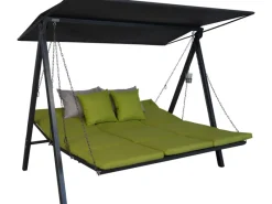 Sonnenliegen|Hollywoodschaukeln|Angerer Hollywoodschaukel 3-Sitzer Lounge Smart Lime