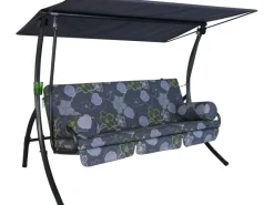 Angerer Freizeitmöbel Hollywoodschaukeln|Angerer Hollywoodschaukel Dream Meran Grau Blumen