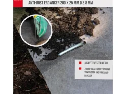 Anti-Rost Erdanker 200 mm x 25 mm Ø 3.8 mm Heringe 10 Stück*Noor Outlet