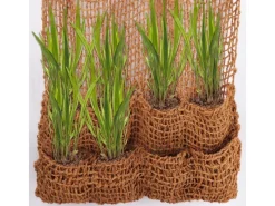 1 Pflanztasche Kokosgewebe 8 Taschen Ufermatte Böschungsmatte für Teichfolie*Aquagart Best