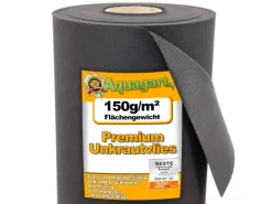 150m² Gartenvlies Unkrautvlies Unkrautfolie Mulchvlies 150g/m² 1,5m Breit*Aquagart Online