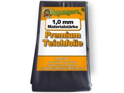 Teichfolie PVC 5m x 2m 1,0mm Schwarz Folie für den Gartenteich*Aquagart