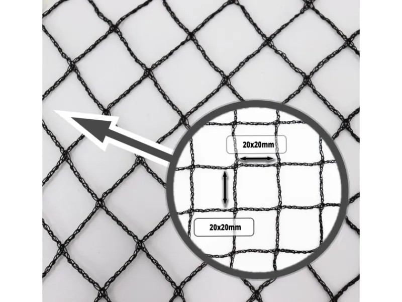 Teichnetz 12m x 16m Schwarz Fischteichnetz Laubnetz Netz Vogelschutznetz Robust*Aquagart Outlet