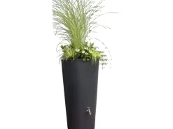 Arves Regenwasser-Nutzung|Regentonne Rainbowl Flower 150 l Anthrazit
