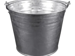 Remundi Feuerkörbe|Asche-Eimer 5 l Flachstahl Silber Ø 17 cm