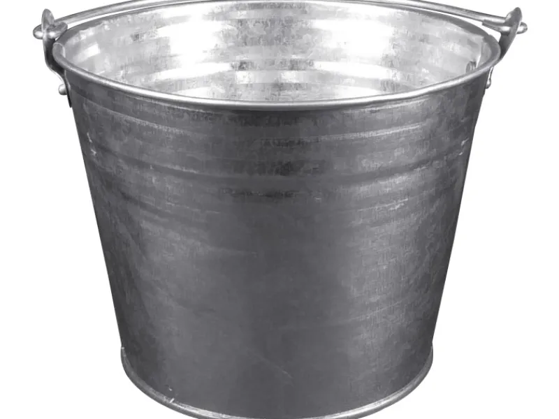 Remundi Feuerkörbe|Asche-Eimer 5 l Flachstahl Silber Ø 17 cm