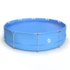 Frame Pool Runder Stahlrahmenpool 360 x 76 cm Blau ohne Pumpe mit Anleitung*Avenli New