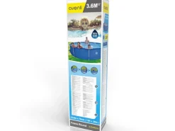 Frame Pool Runder Stahlrahmenpool 360 x 76 cm Blau ohne Pumpe mit Anleitung*Avenli New