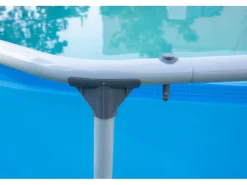 Frame Pool Runder Stahlrahmenpool 360 x 76 cm Blau ohne Pumpe mit Anleitung*Avenli New