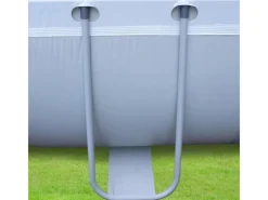 Avenli Aufstellpools|Frame Rectangular Stahlrahmenpool Rechteckig 400 x 200 x 100 cm Grau mit Reparaturaufkleber und Anleitung