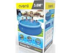 Prompt Set Aufstellpool Rund Ø360 x 90 cm Blau ohne Zubehör als Ersatzbecken Geeignet*Avenli Online