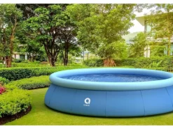 Avenli Aufstellpools|Prompt Set Pool Aufblasbar Rund 420 x 84 cm Blau mit Reparaturaufkleber und Bodenablassventil