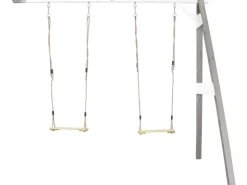 AXI Gartenspielgeräte|Doppel-Anbauschaukel Grau - Weiß 160 x 244 x 207 cm