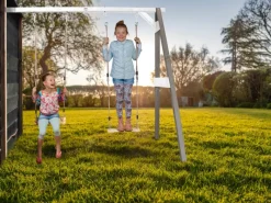 AXI Gartenspielgeräte|Doppel-Anbauschaukel Grau - Weiß 160 x 244 x 207 cm