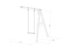 Einzel-Anbauschaukel 160 x 171 x 207 cm*AXI Discount