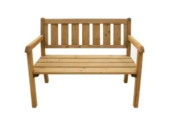 Gartenbank Charlotte 2-Sitzer Holz Braun 110 cm*AXI New