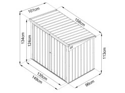 AXI Mülltonnenboxen|Gartenschränke|Gartenschrank Oscar Metall 2 x 240 l Anthrazit