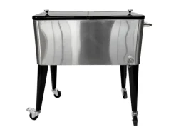 AXI Kühlboxen|Kühlwagen Retro Edelstahl 76 l