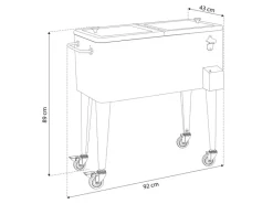 AXI Kühlboxen|Kühlwagen Retro Edelstahl 76 l