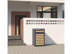 Mülltonnenbox Lucas Metall 240 l Anthrazit/Holzoptik*AXI Hot