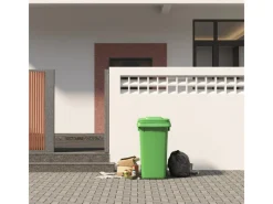 Mülltonnenbox Lucas Metall 240 l Anthrazit/Holzoptik*AXI Hot