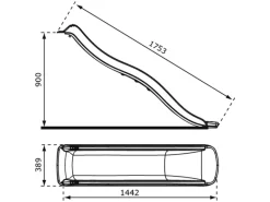 AXI Gartenspielgeräte|Rutsche Sky175 mit Wasseranschluss 175 cm