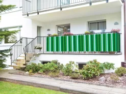 Balkonbespannung Grün-Weiß 90 cm x 500 cm* Outlet