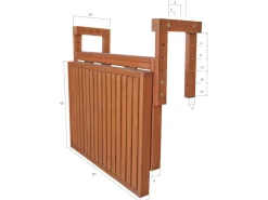 Balkon-Hängetisch Berkeley 60 cm x 49 cm*Garden Pleasure Hot